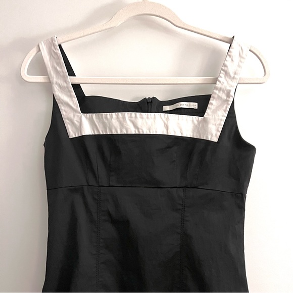 D. Exterior ⚓️ Black White Square Neck Stretchy Dress 42 - Picture 5 of 10